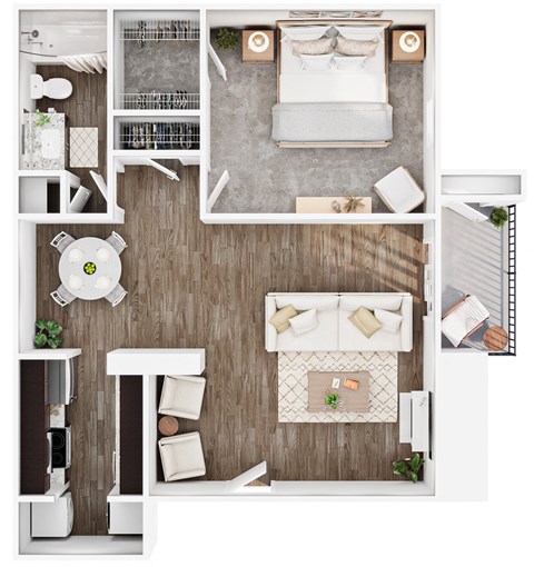 a 1 bedroom floor plan  the residences at